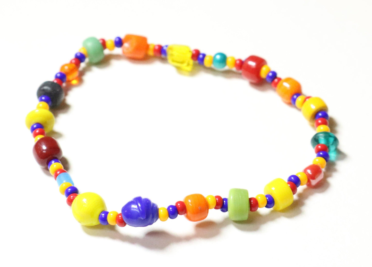 One of a Kind All the Colors Art Glass Handmade Women's Bracelet - Monkeysmojo