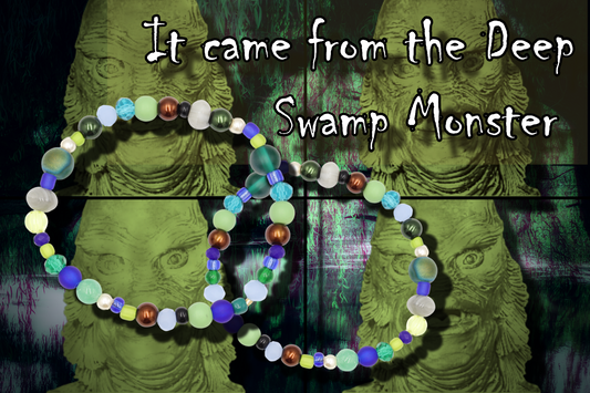 It Came from the Deep Swamp Monster Deconstructed Avant Garde Halloween Bracelet by Monkey’s Mojo