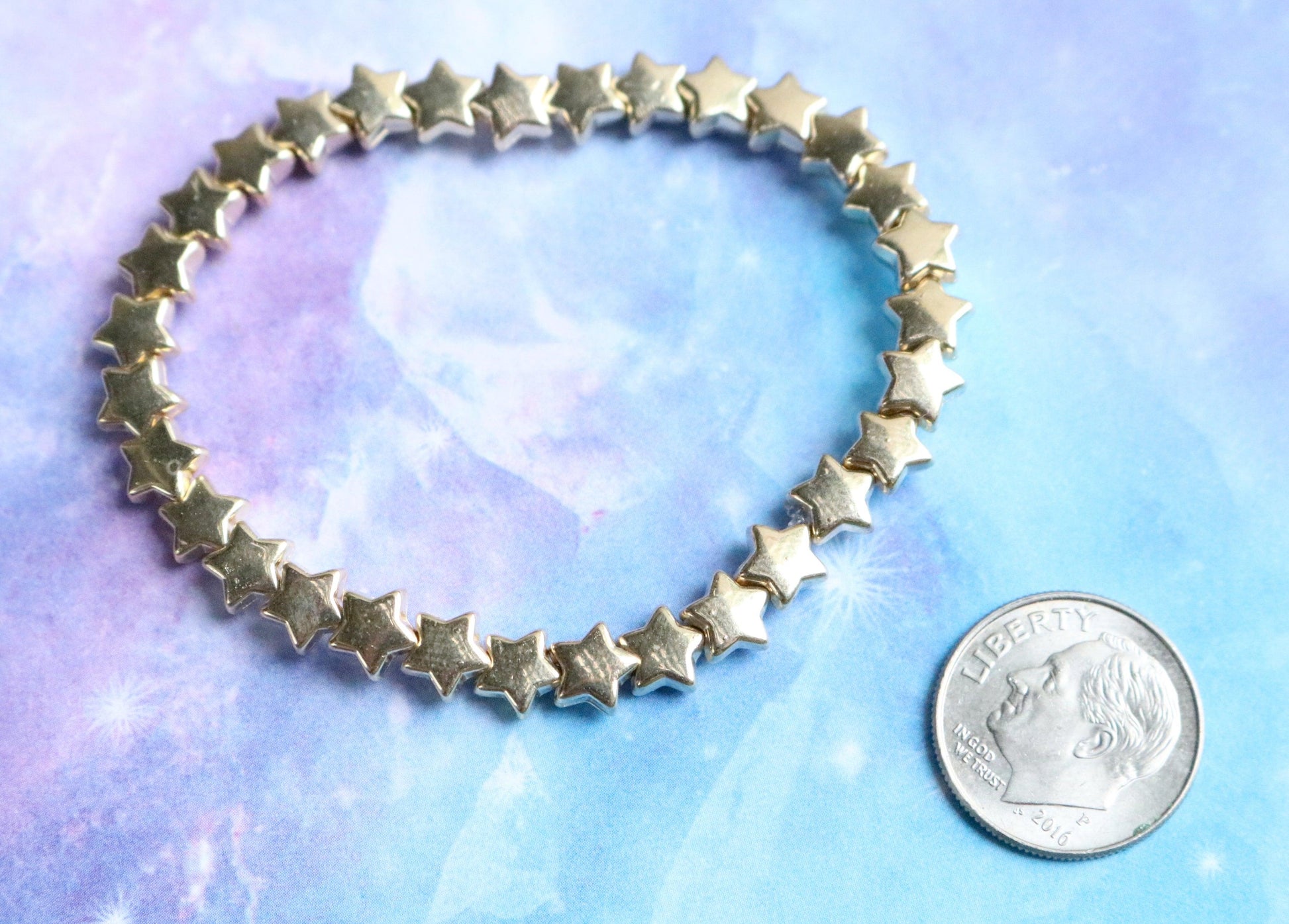 When Your Child is the Star of Your Life - Let Them Show It Yellow Gold Star Child's Stretch Bracelet - Monkeysmojo