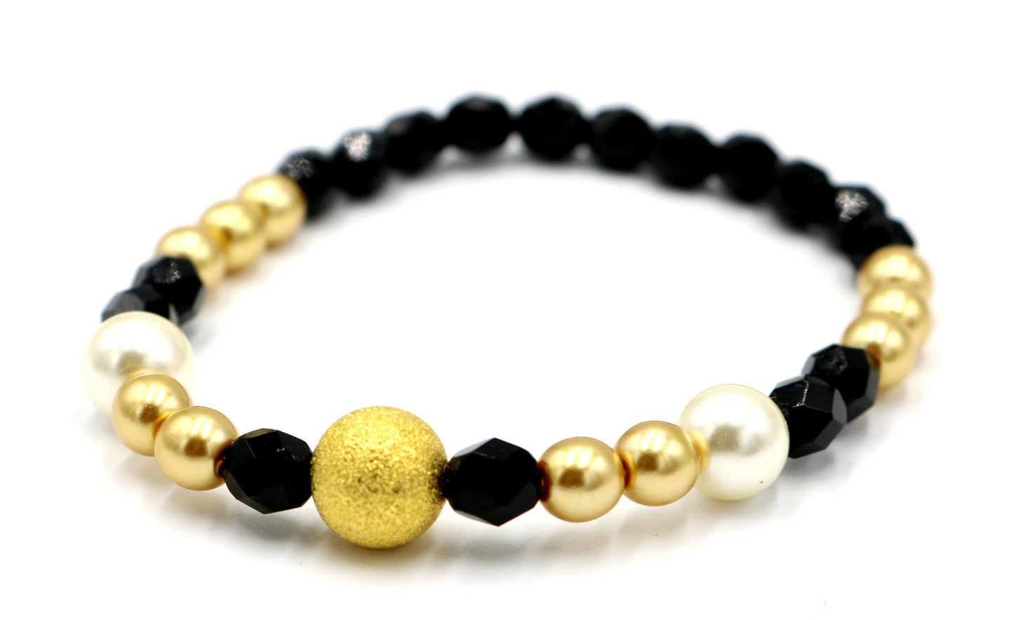 Who Dat Saints Though That Bracelet is a Superstar Black Gold and White for The Win NFL Football Bracelet - Monkeysmojo