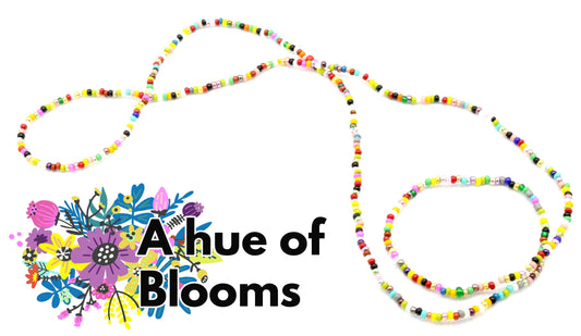 A Hue of Blooms Summer Wildflower All The Colors 32" Necklace - Monkeysmojo