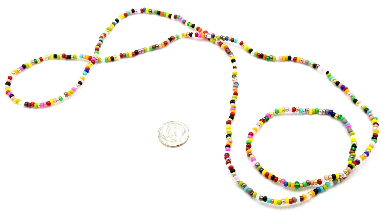 A Hue of Blooms Summer Wildflower All The Colors 32" Necklace - Monkeysmojo