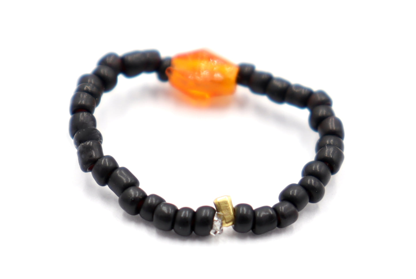 Down to Clown It's The Great Pumpkin Halloween Black and Orange Stretch Ring by Monkey's Mojo