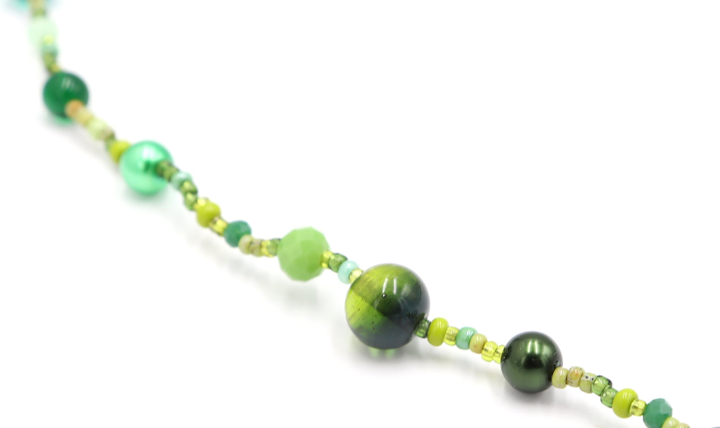 This Necklace will Make You Green with Envy – Green Queen 35” Long Party Necklace by Monkey’s Mojo