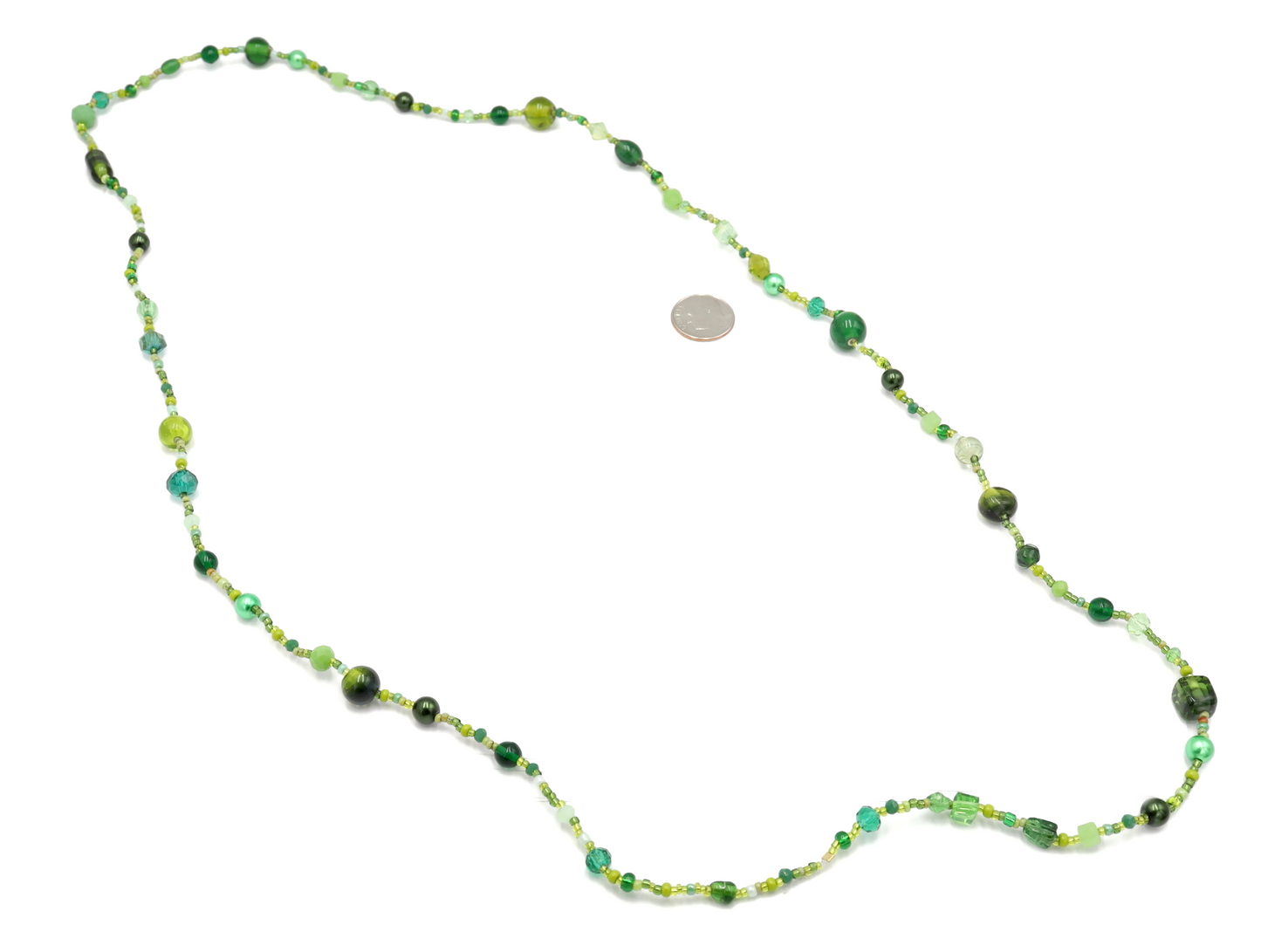 This Necklace will Make You Green with Envy – Green Queen 35” Long Party Necklace by Monkey’s Mojo