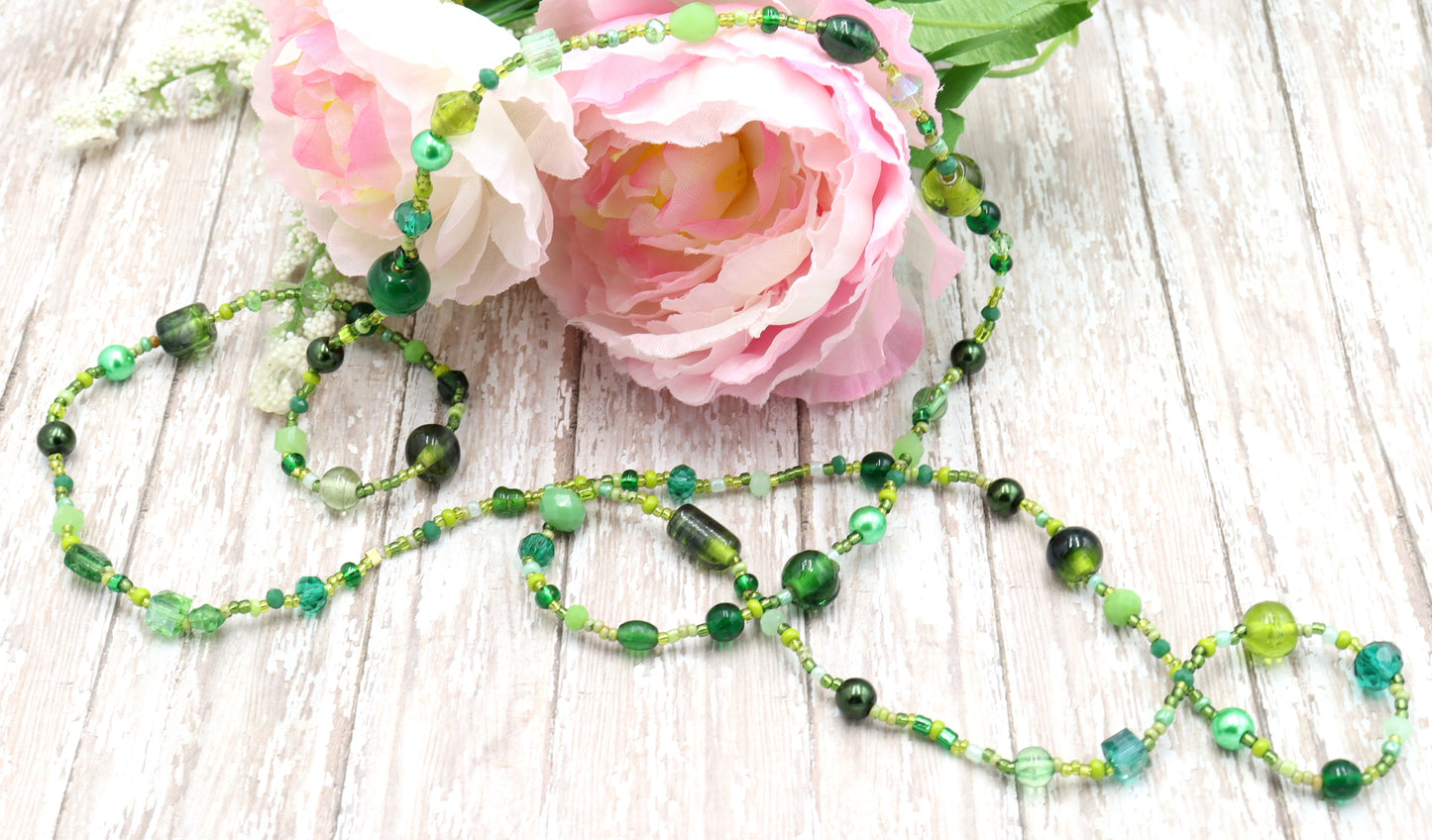 This Necklace will Make You Green with Envy – Green Queen 35” Long Party Necklace by Monkey’s Mojo