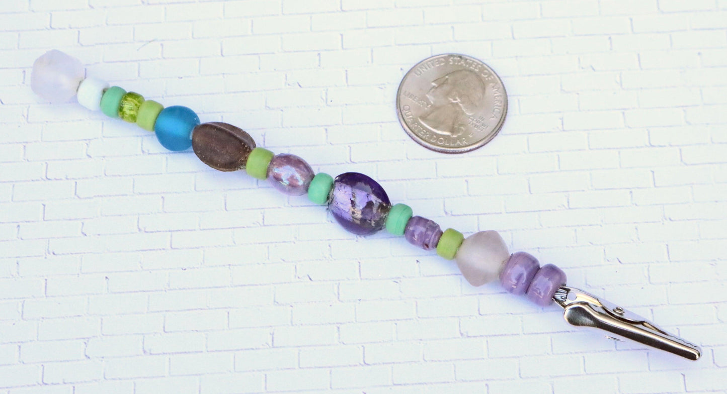 Purple and Blue Multi-Use Clip, Credit/Debit Card Holder Bracelet Helper Artisan Tool - Monkeysmojo