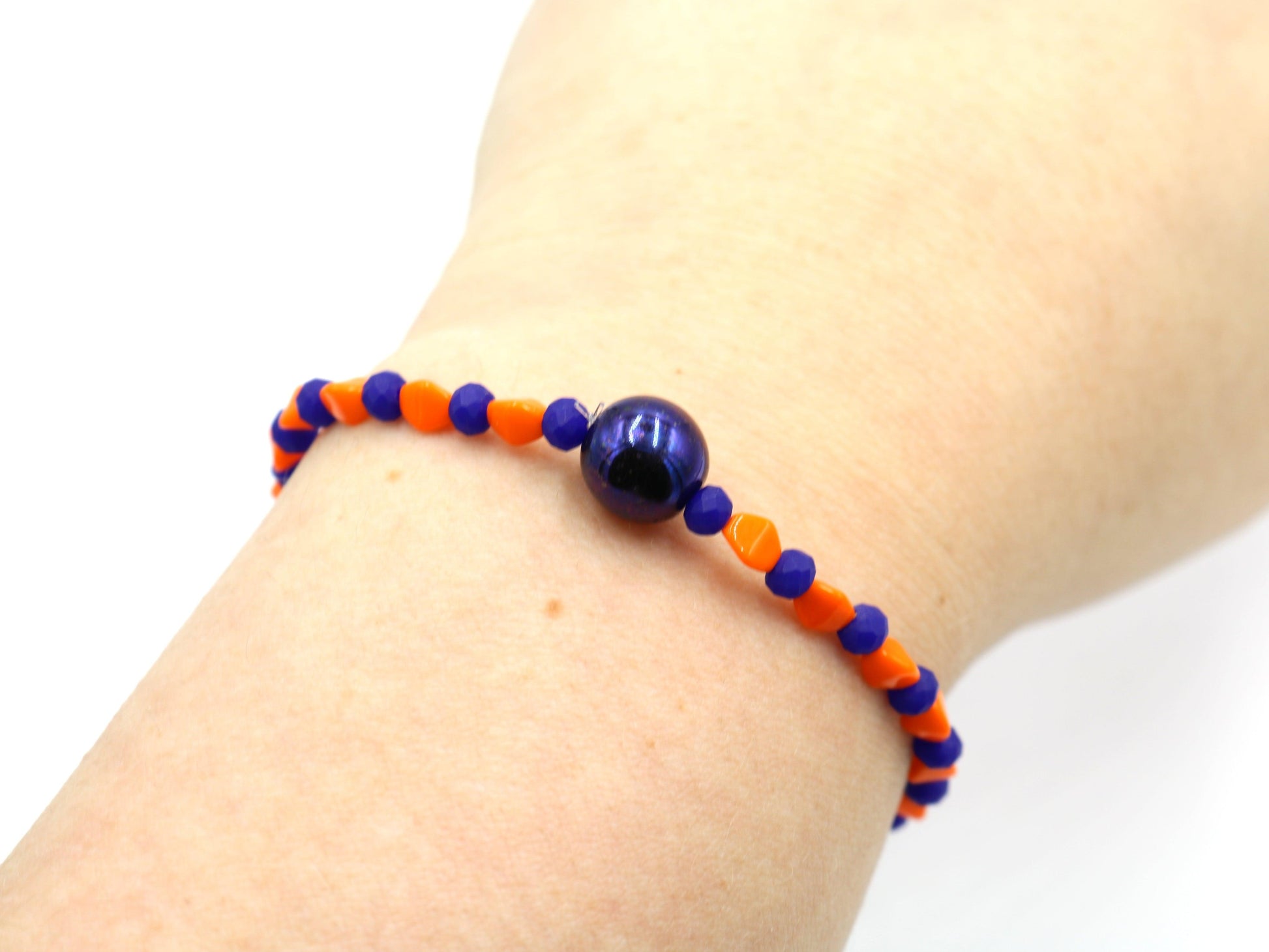 University of Florida Inspired SEC Football Blue and Orange Festive Bracelet - Monkeysmojo
