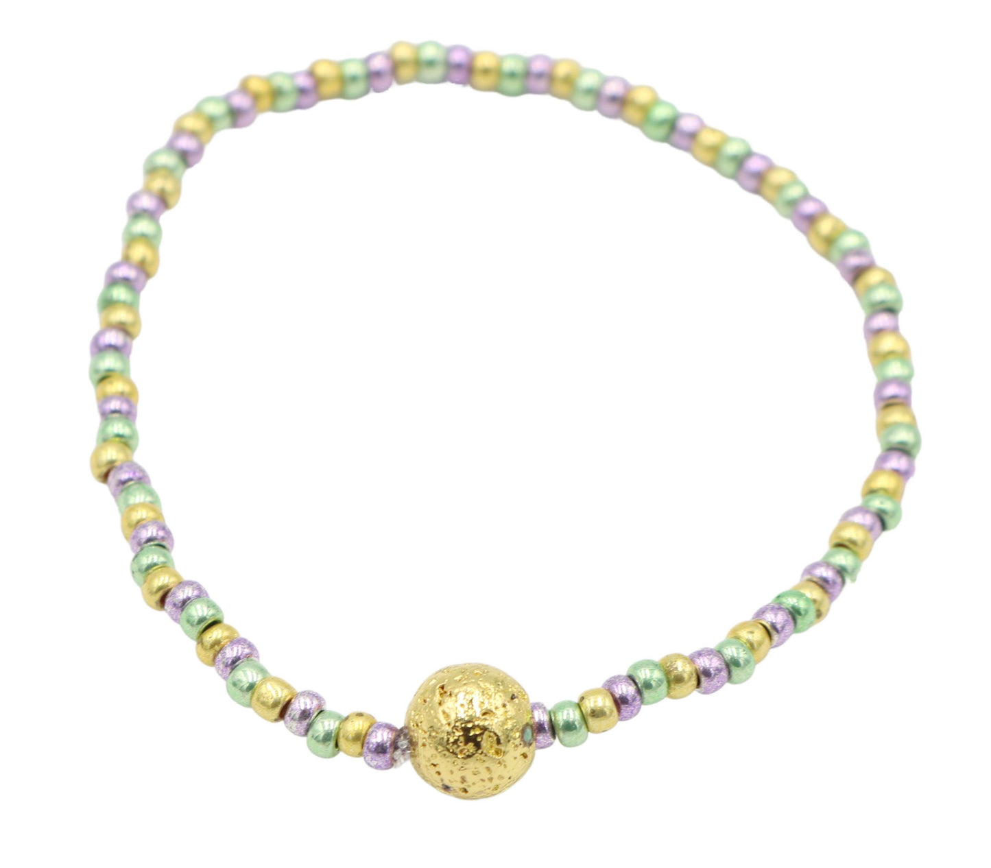 Women's New Orleans Spring Pastel Glass Yellow Gold Bracelet - Monkeysmojo