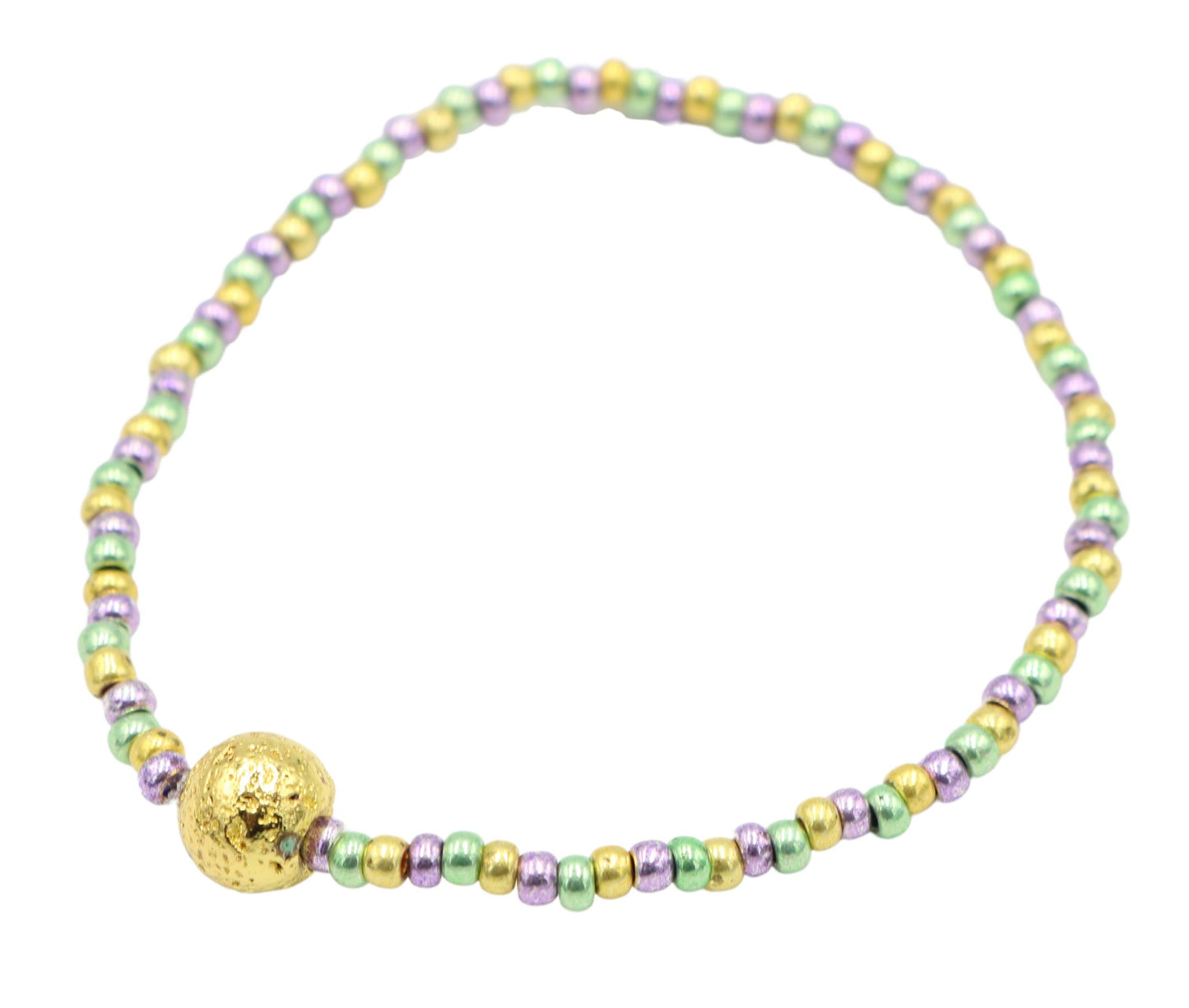 Women's New Orleans Spring Pastel Glass Yellow Gold Bracelet - Monkeysmojo