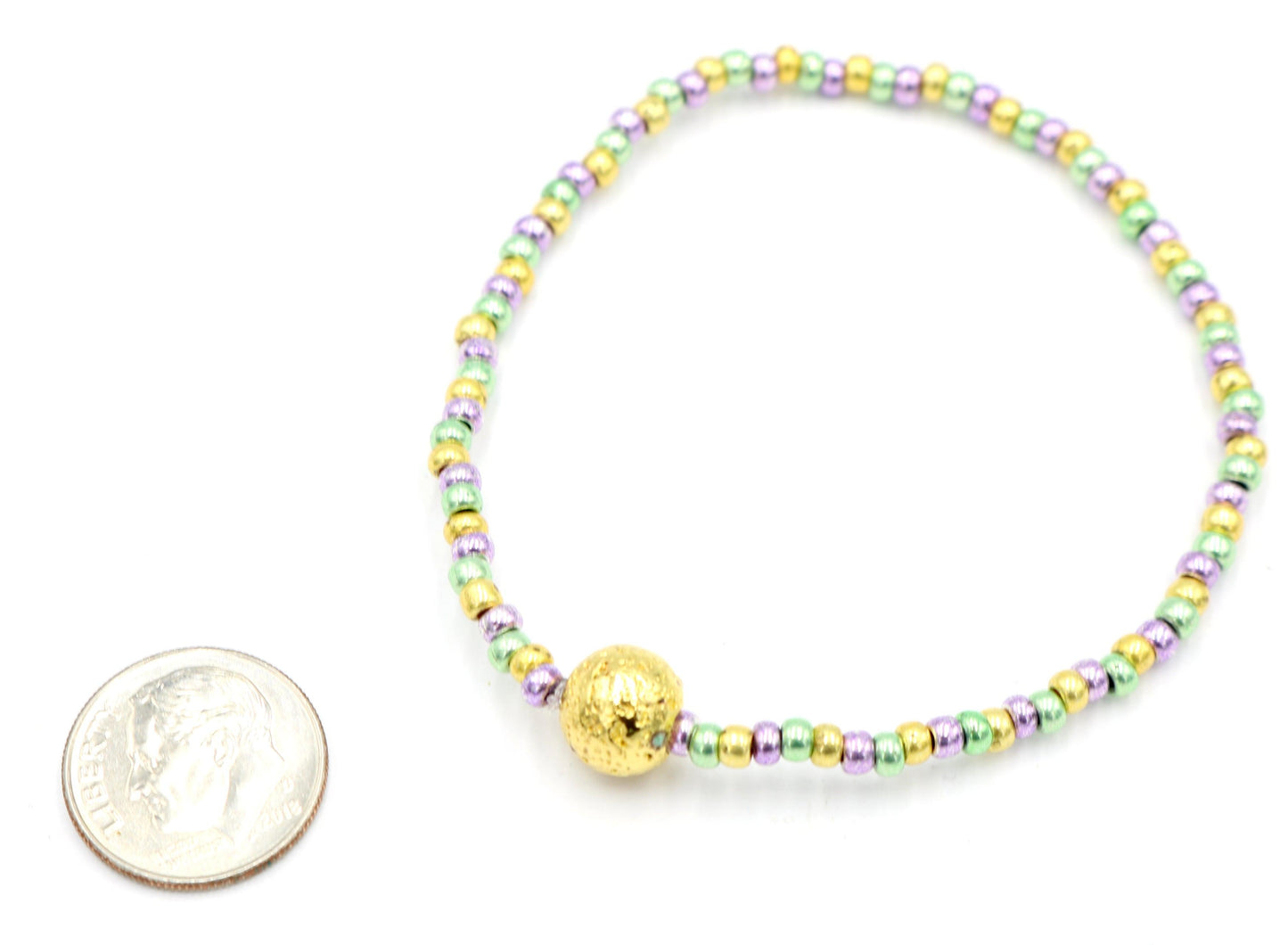 Women's New Orleans Spring Pastel Glass Yellow Gold Bracelet - Monkeysmojo