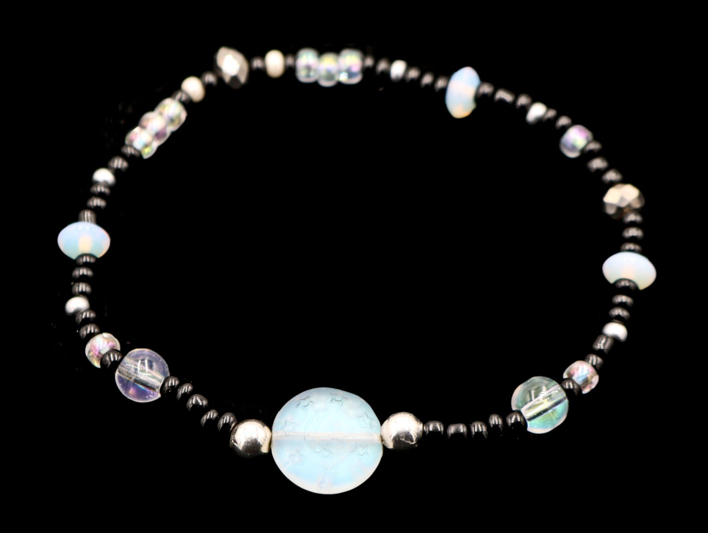 Witchy Ways Through an Iridescent Galaxy Vibes - Women's Stretch Bracelet - Monkeysmojo