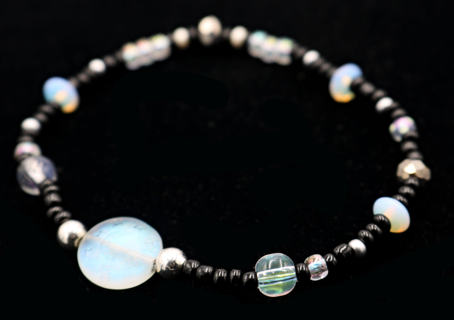 Witchy Ways Through an Iridescent Galaxy Vibes - Women's Stretch Bracelet - Monkeysmojo