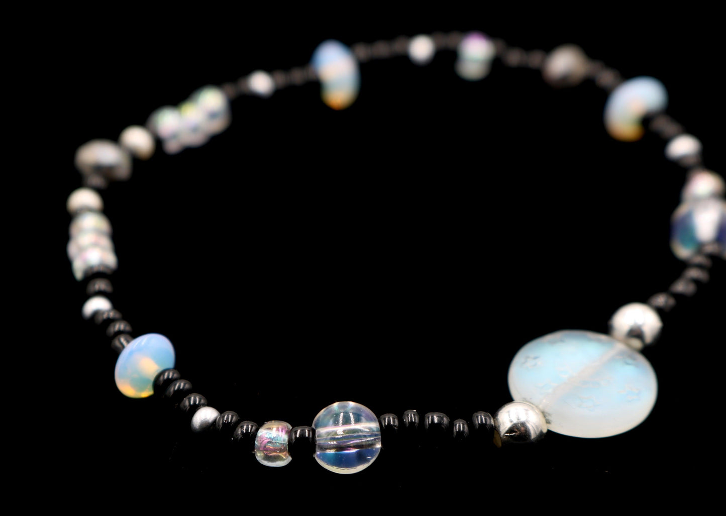 Witchy Ways Through an Iridescent Galaxy Vibes - Women's Stretch Bracelet - Monkeysmojo