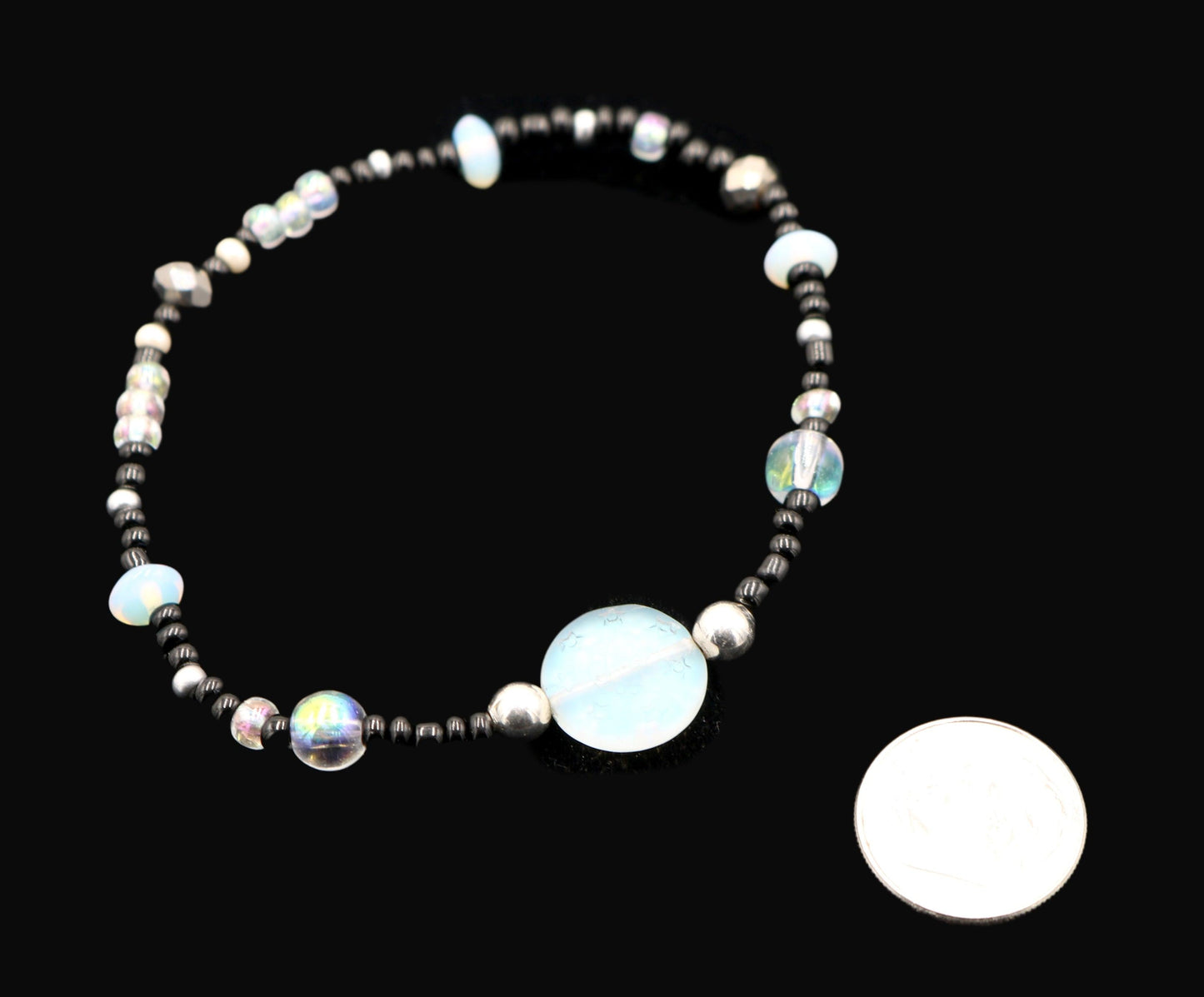 Witchy Ways Through an Iridescent Galaxy Vibes - Women's Stretch Bracelet - Monkeysmojo