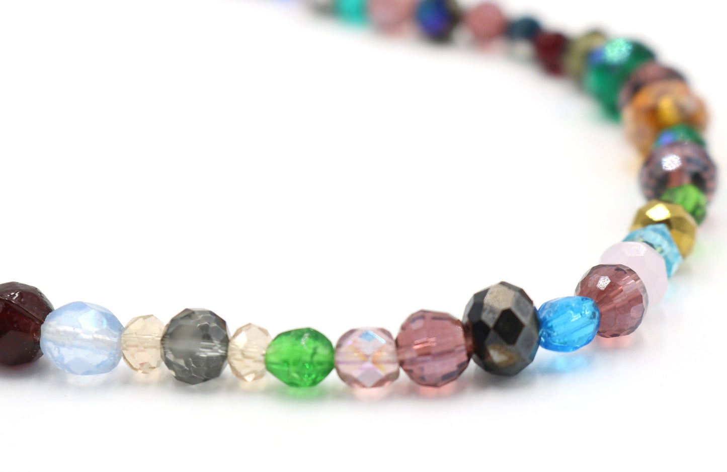 Limited Edition of 1 - Women's Luxury 21.5" Faceted Assorted Glass Bead Necklace - Monkeysmojo