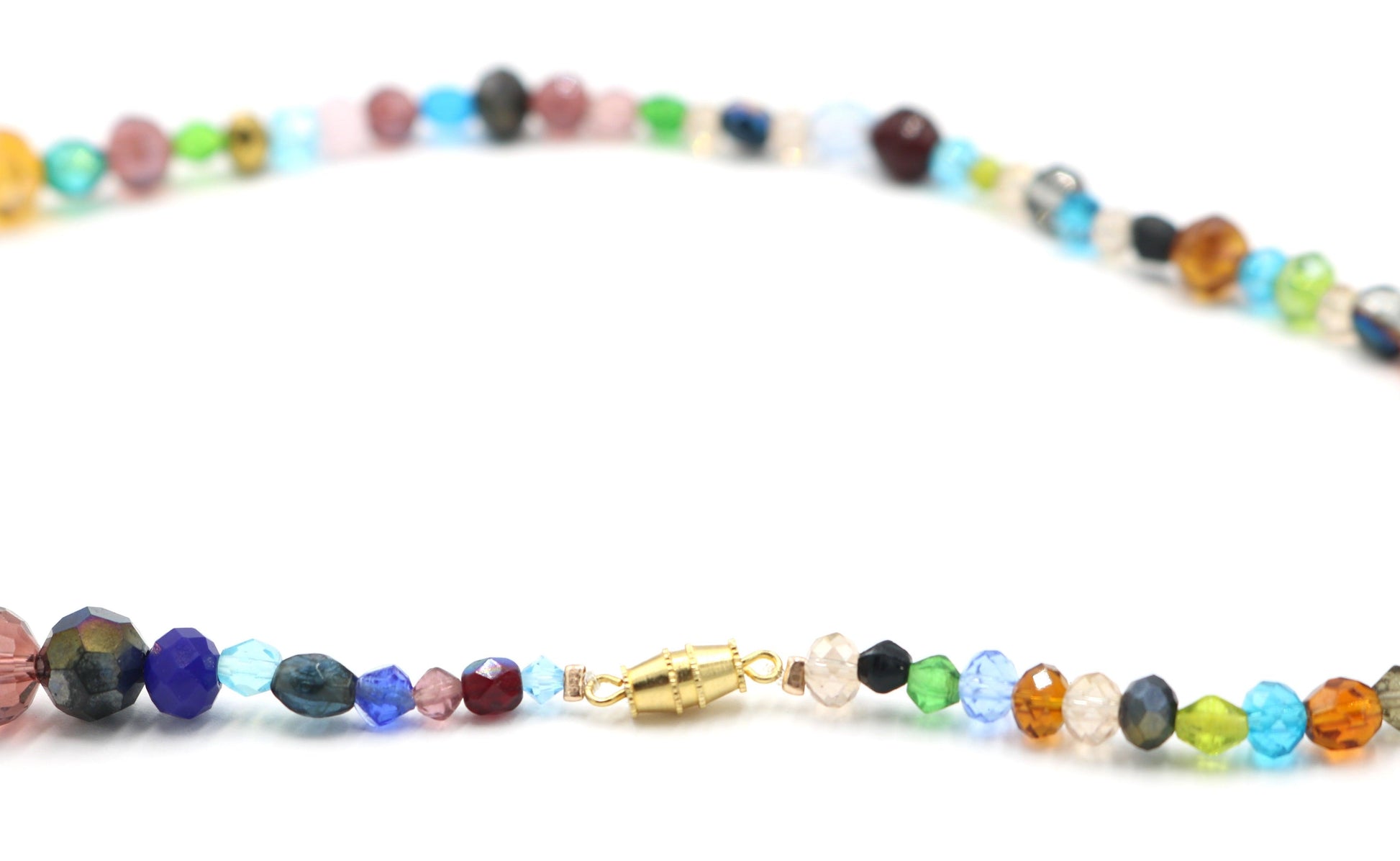 Limited Edition of 1 - Women's Luxury 21.5" Faceted Assorted Glass Bead Necklace - Monkeysmojo