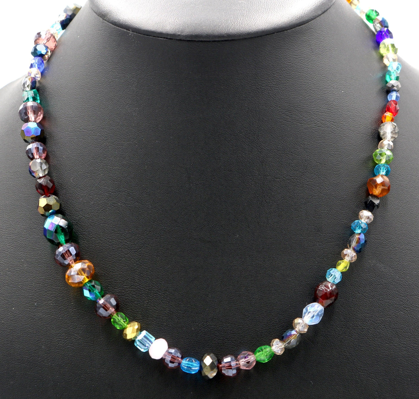 Limited Edition of 1 - Women's Luxury 21.5" Faceted Assorted Glass Bead Necklace - Monkeysmojo