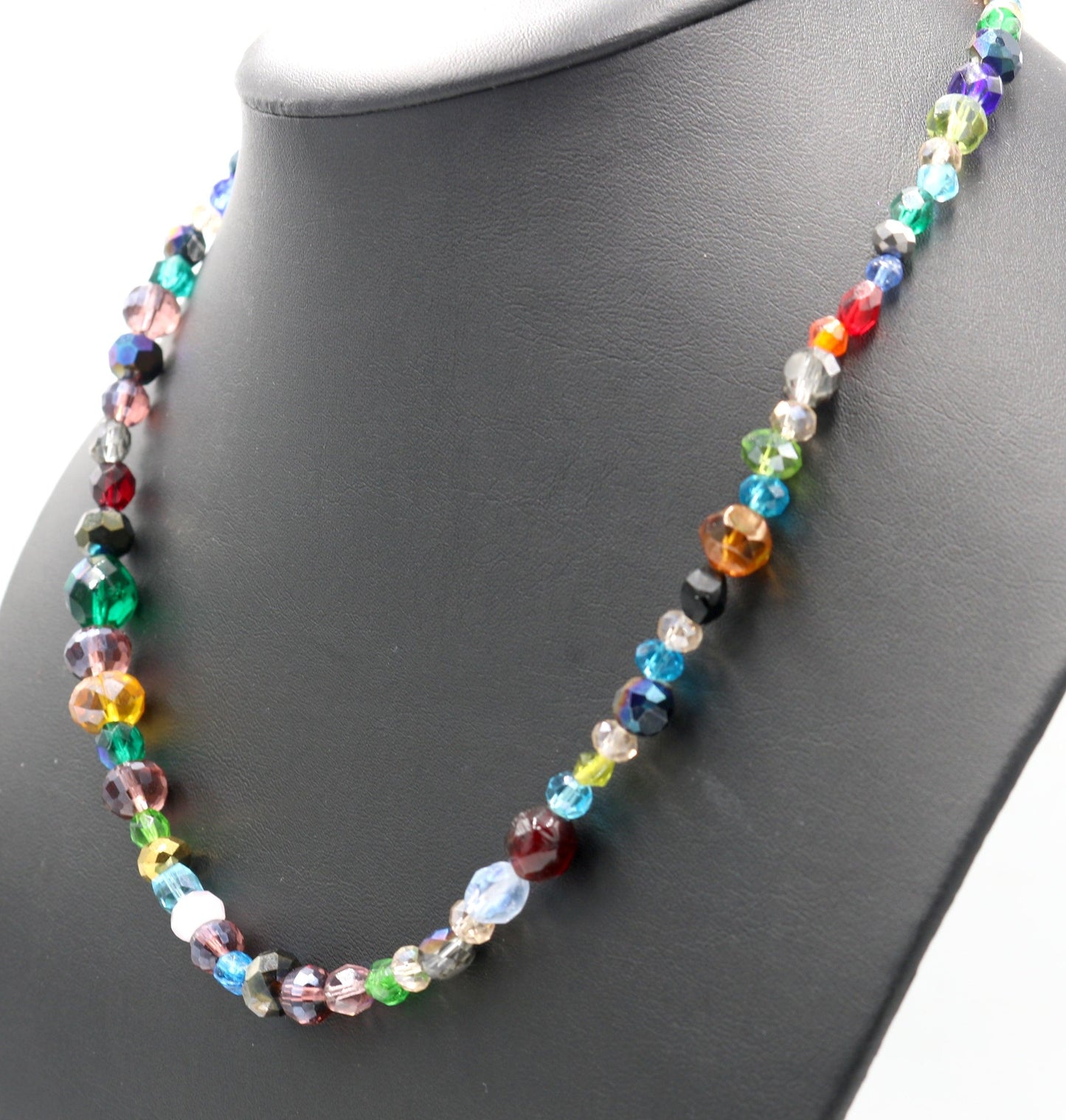 Limited Edition of 1 - Women's Luxury 21.5" Faceted Assorted Glass Bead Necklace - Monkeysmojo