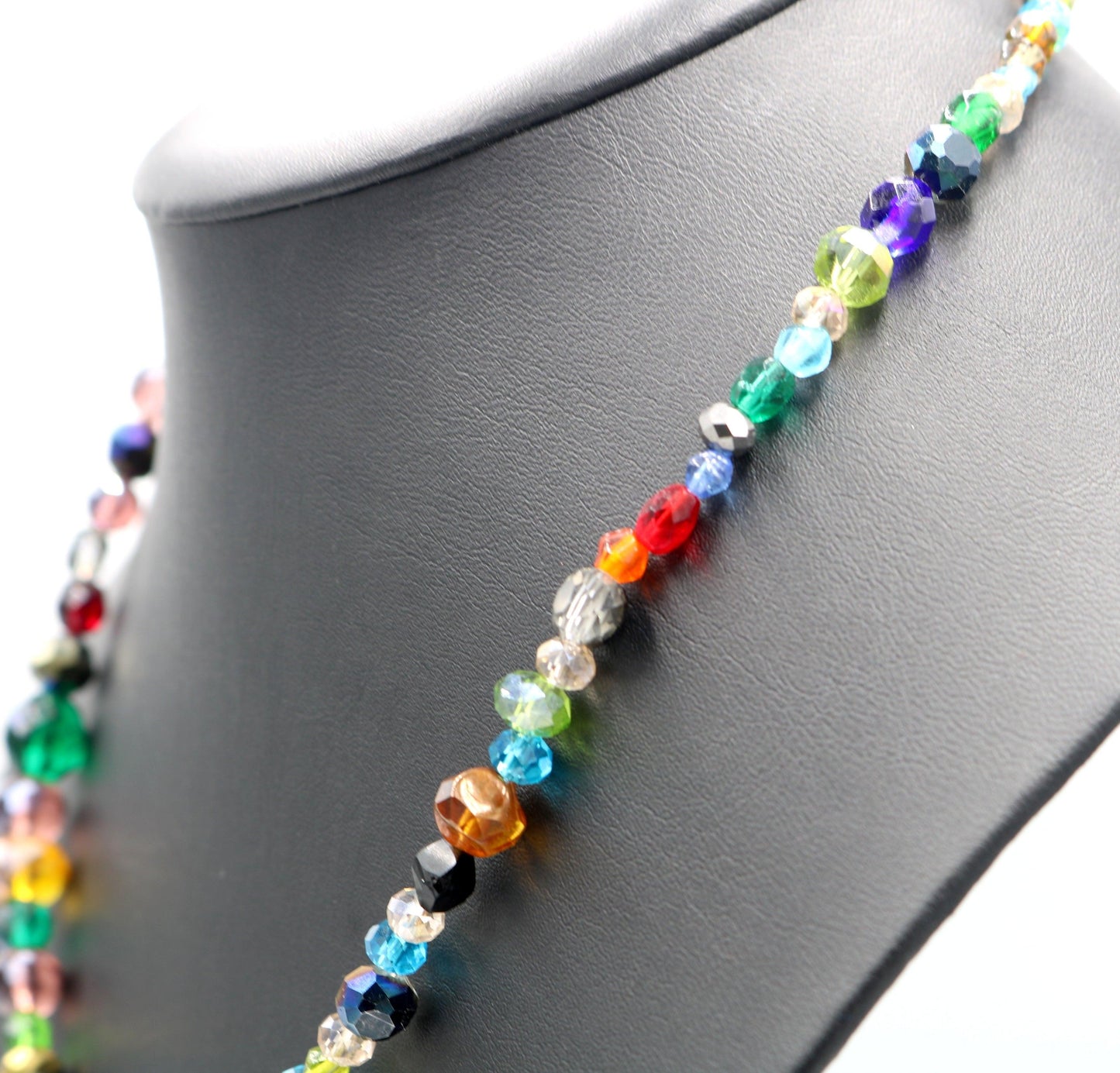 Limited Edition of 1 - Women's Luxury 21.5" Faceted Assorted Glass Bead Necklace - Monkeysmojo