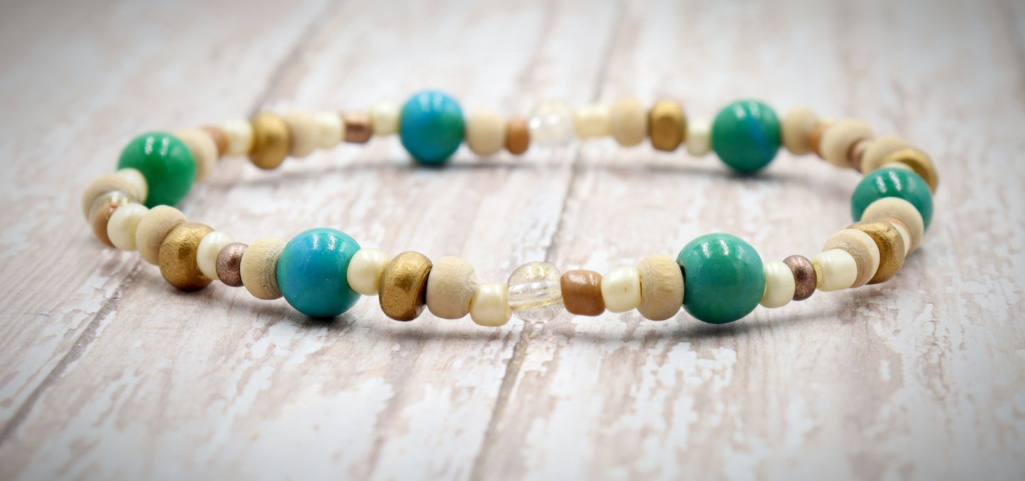 All Around the World Beaches are Beaches Handmade Bracelet by Monkeys Mojo Jewelry