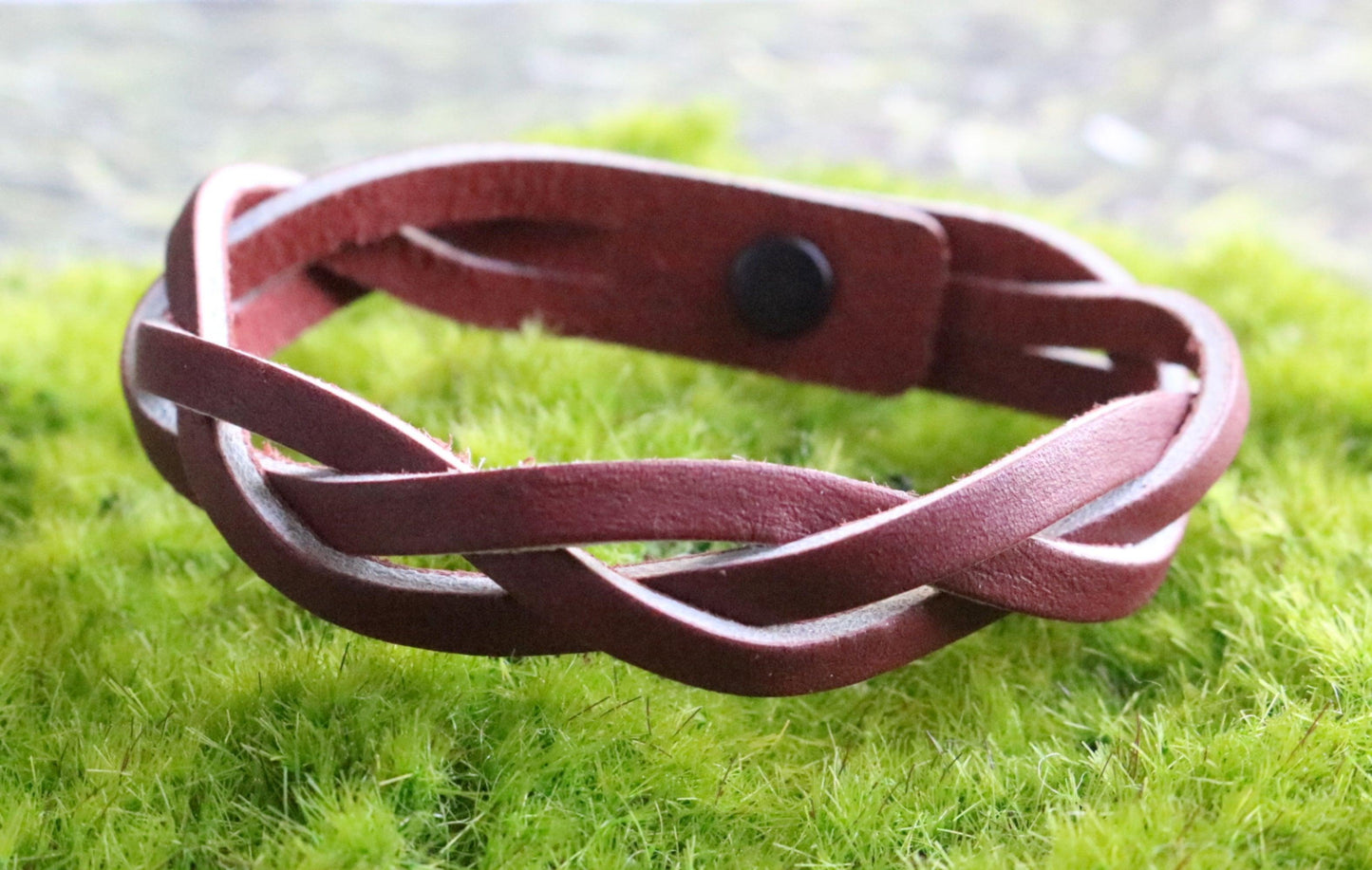 Strap Up and Show Out Men's 14mm Wide Three Strand Brown Leather Bracelet - Monkeysmojo