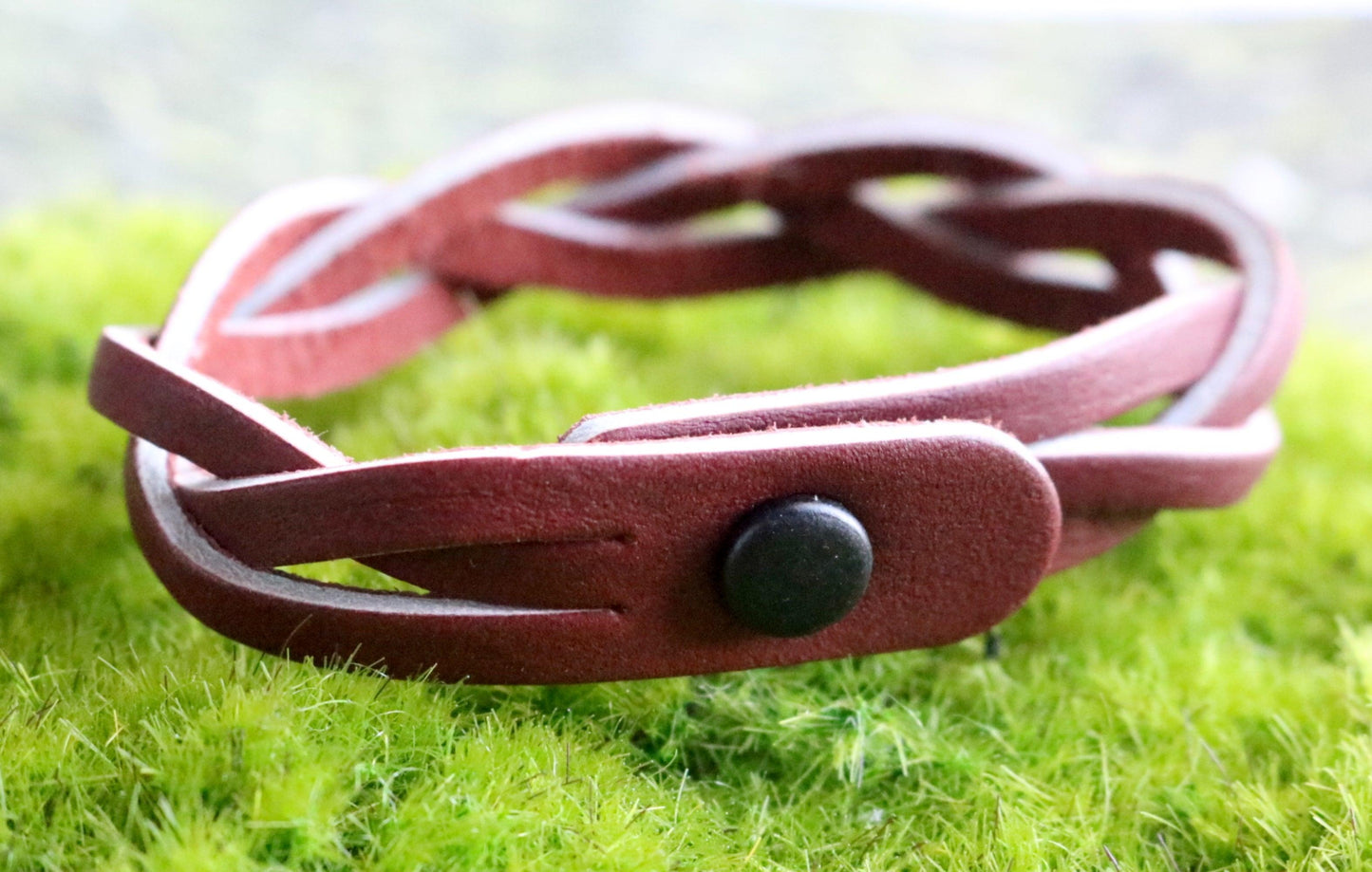 Strap Up and Show Out Men's 14mm Wide Three Strand Brown Leather Bracelet - Monkeysmojo