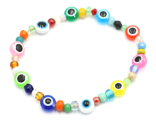 Our Third Eye Ain't Blind - Evil Eyes and Colorful Vibes Artisan Bracelet by Monkey's Mojo
