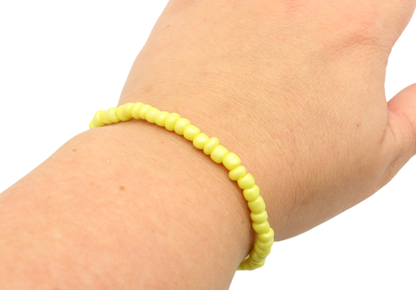 Electric Lemon We Got That Electric Yellow HOT Add On Bling - Bright Yellow Mix and Match Add On Glass Bead Bracelet by Monkey's Mojo