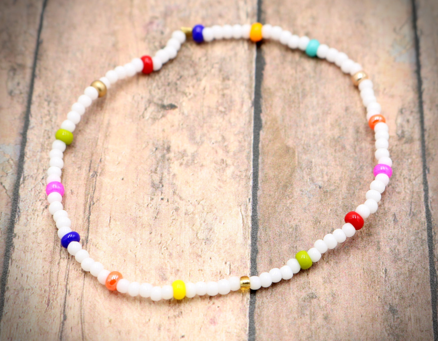 Paint Splatter On Copy Paper - Perfect Add On Glass Bead Stack Bracelet by Monkey's Mojo