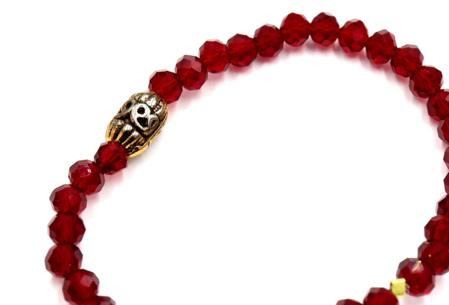 Autumn Crimson Red and Golden Leaf Sparkle Crystal Dream Bracelet by Monkey's Mojo