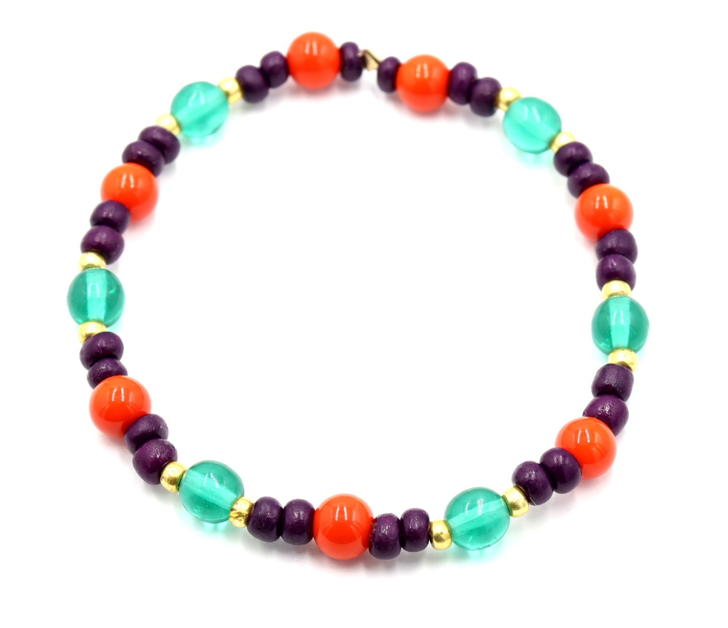 This Bracelet Will Put a Spell on You So Buy It Now Purple, Green and Orange Glass Bracelet by Monkey's Mojo