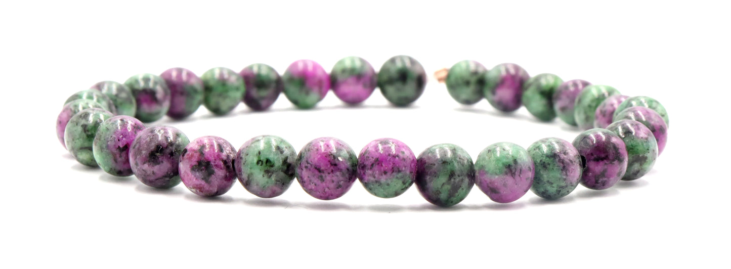 Epically Epidote Purple Vibes and Green with Envy Handmade Bracelet by Monkeys Mojo Jewelry