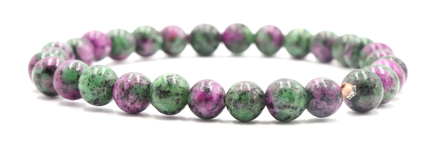 Epically Epidote Purple Vibes and Green with Envy Handmade Bracelet by Monkeys Mojo Jewelry