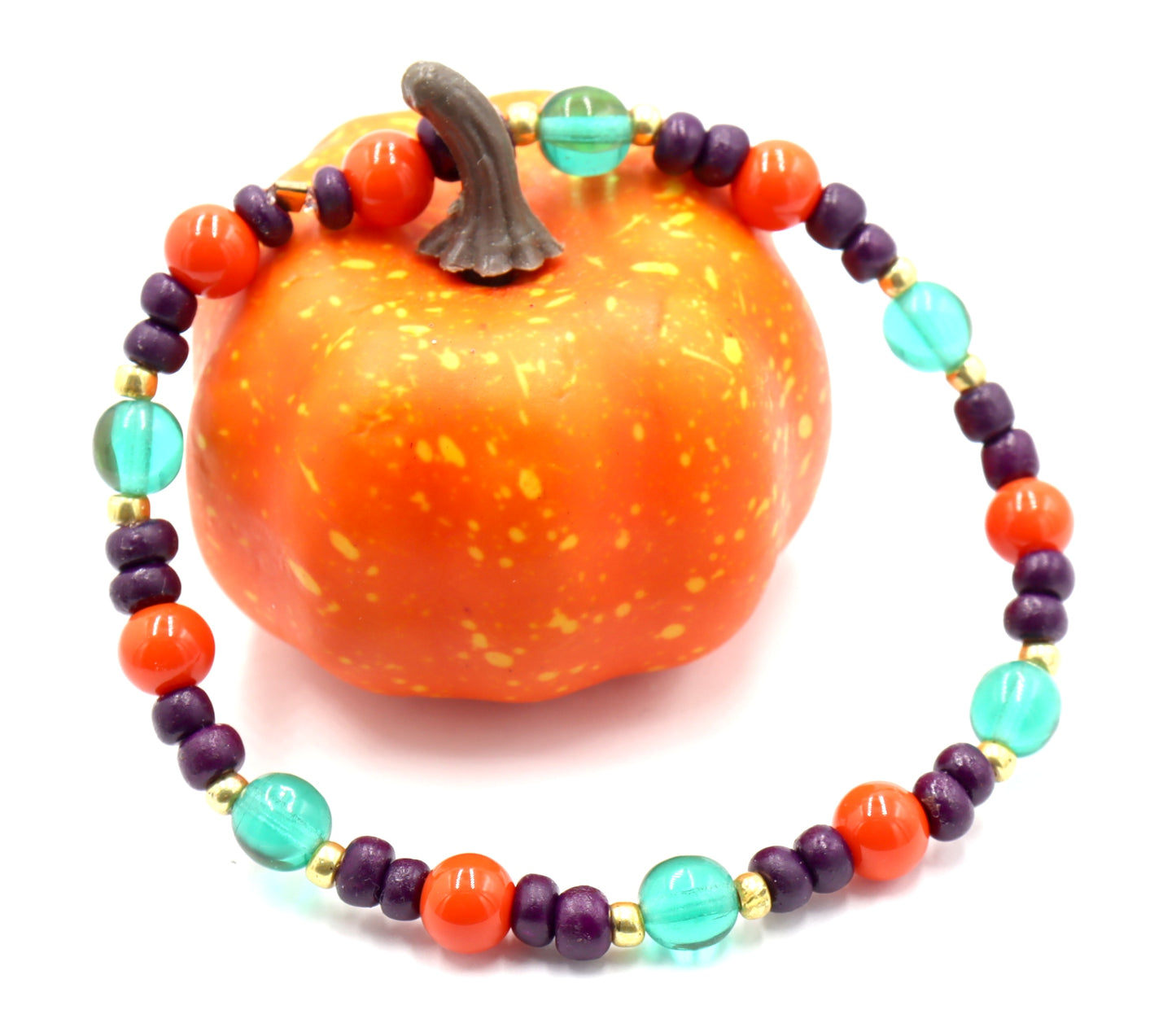 This Bracelet Will Put a Spell on You So Buy It Now Purple, Green and Orange Glass Bracelet by Monkey's Mojo