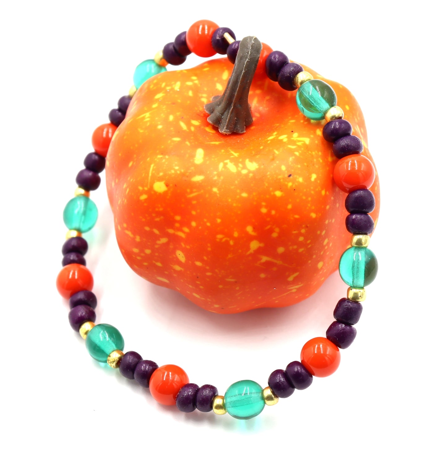 This Bracelet Will Put a Spell on You So Buy It Now Purple, Green and Orange Glass Bracelet by Monkey's Mojo