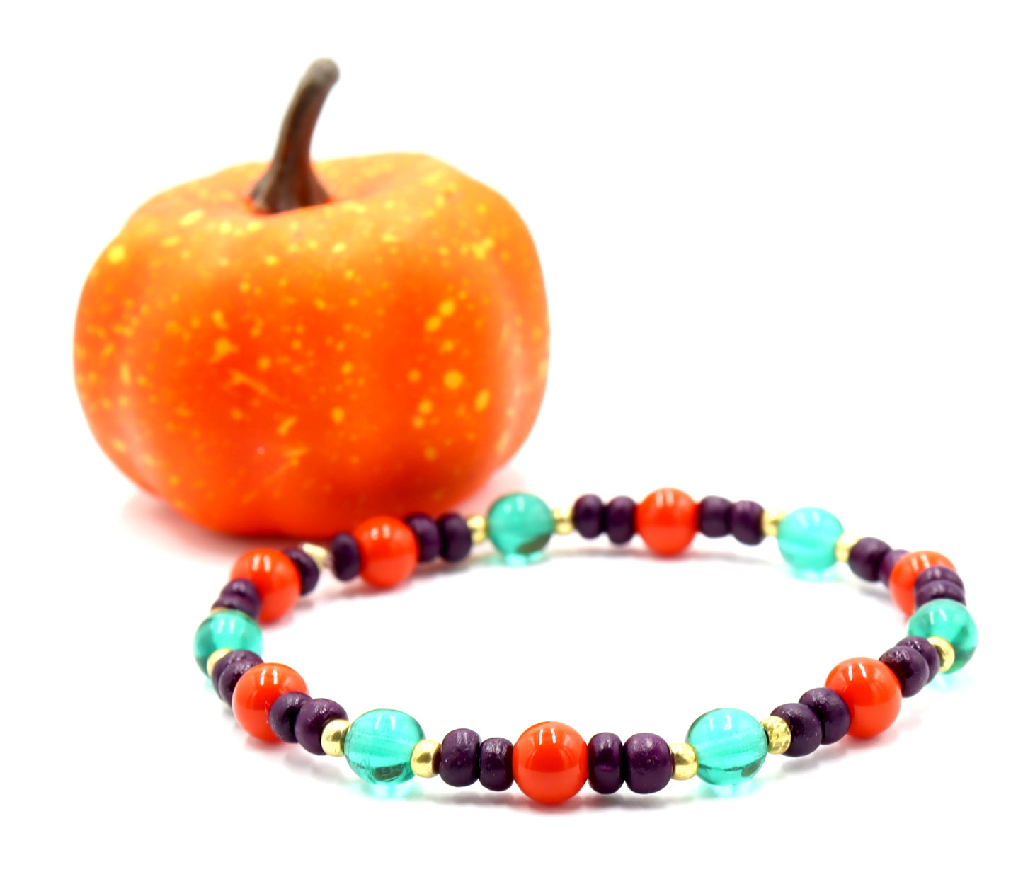 This Bracelet Will Put a Spell on You So Buy It Now Purple, Green and Orange Glass Bracelet by Monkey's Mojo