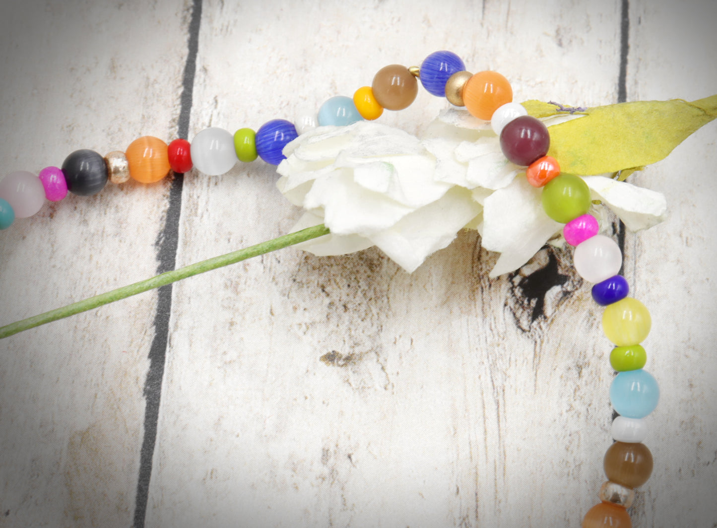 Cat Got Your Eye Synthetic Cat's Eye Colorful Bliss Handmade Bracelet by Monkeys Mojo Jewelry