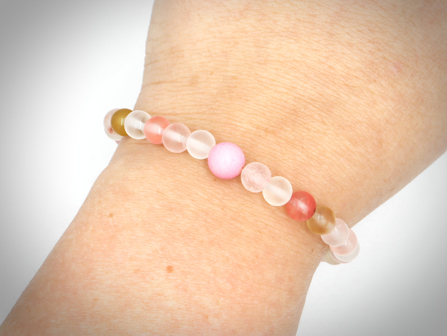 Very Pink Berry Vibes Cherry Quartz and Pink Dreams Bracelet by Monkeys Mojo Jewelry