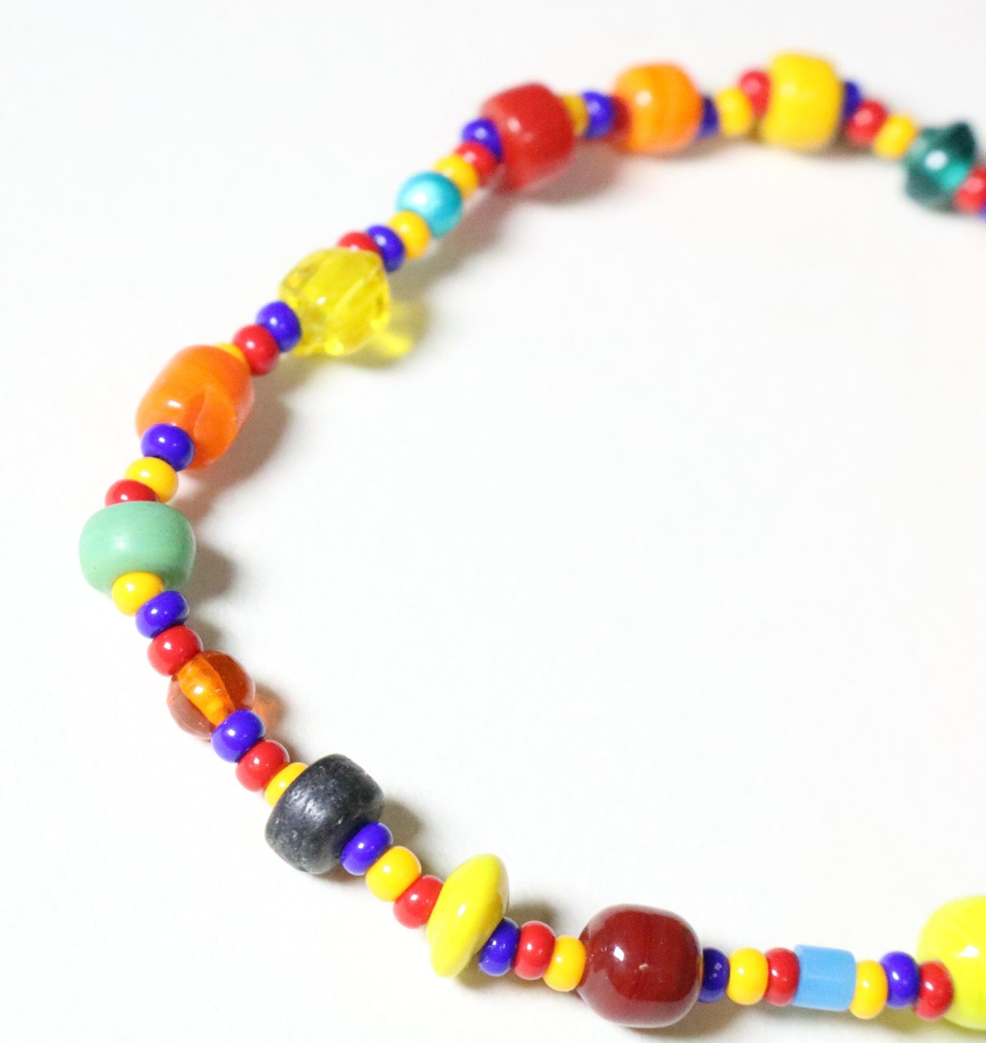 One of a Kind All the Colors Art Glass Handmade Women's Bracelet - Monkeysmojo
