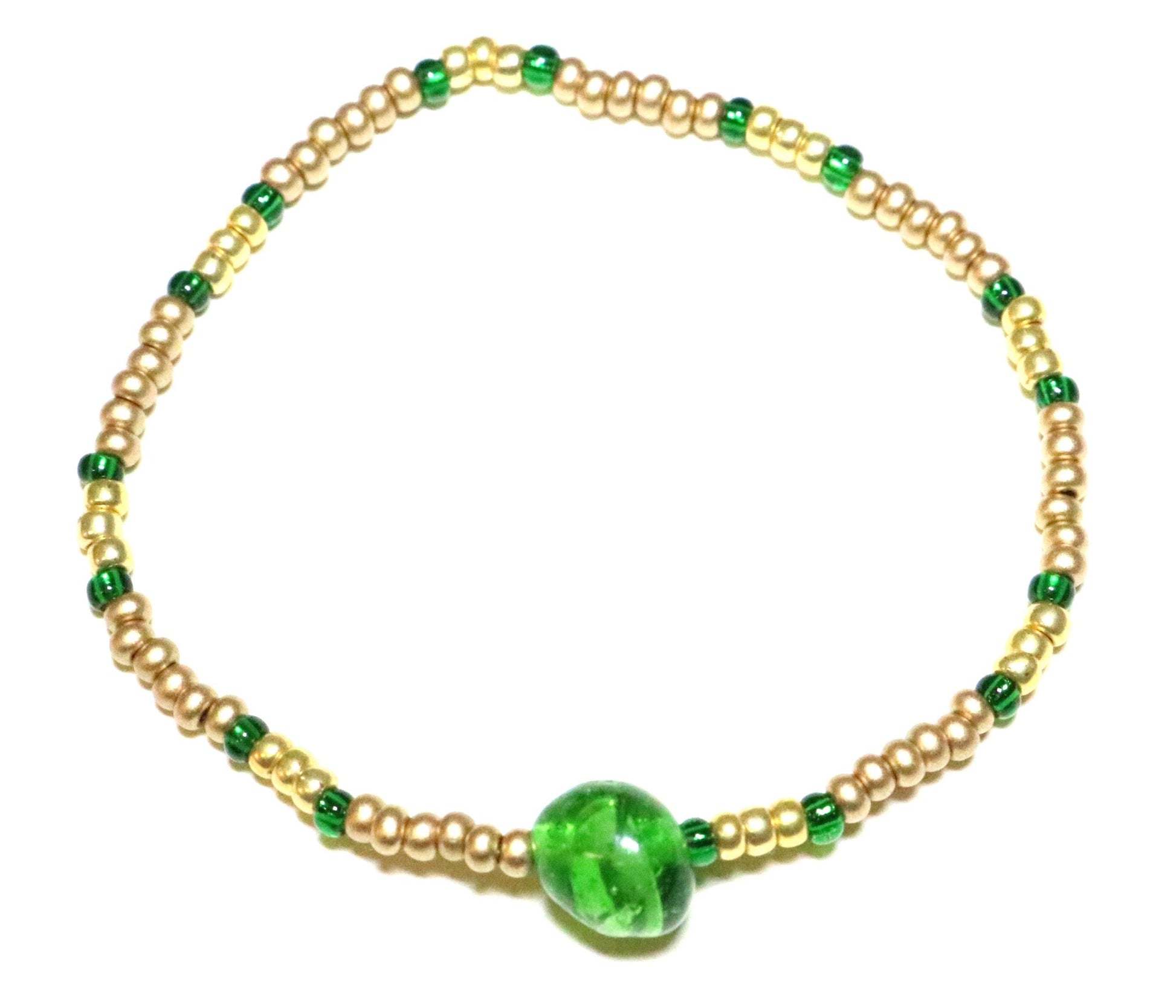 Clover Me Over Its March Green and Gold St. Paddy's Day Bracelet - Monkeysmojo