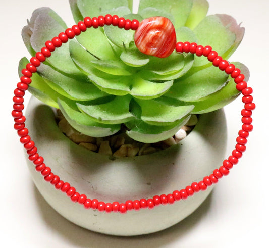 Make Way Moan Te Fiti's Red Heart - Women's Glass Stretch Bracelet - Monkeysmojo