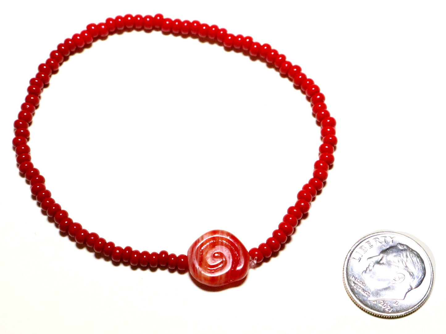 Make Way Moan Te Fiti's Red Heart - Women's Glass Stretch Bracelet - Monkeysmojo