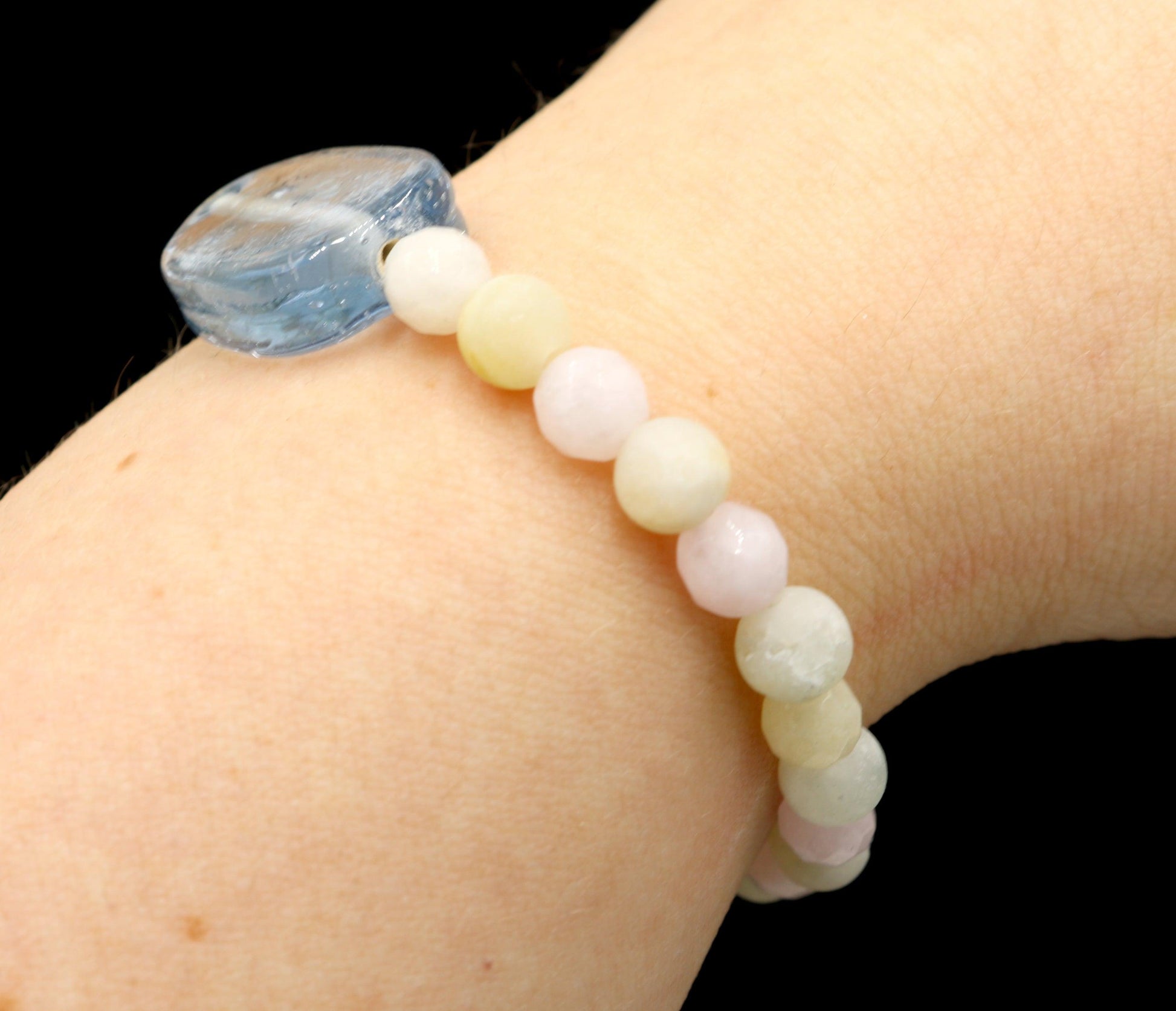 Pastel Dreams - Large Statement Bracelet - Assorted Pastel Gemstones Spring Bracelet - Monkeysmojo