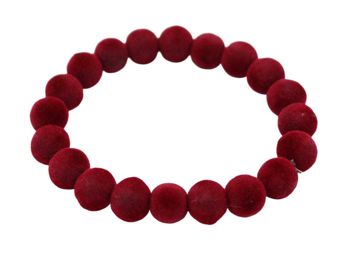 Holiday Vibes and Red Wine 10mm Velvet Acrylic Beads Beaded Stretch Bracelet - Monkeysmojo