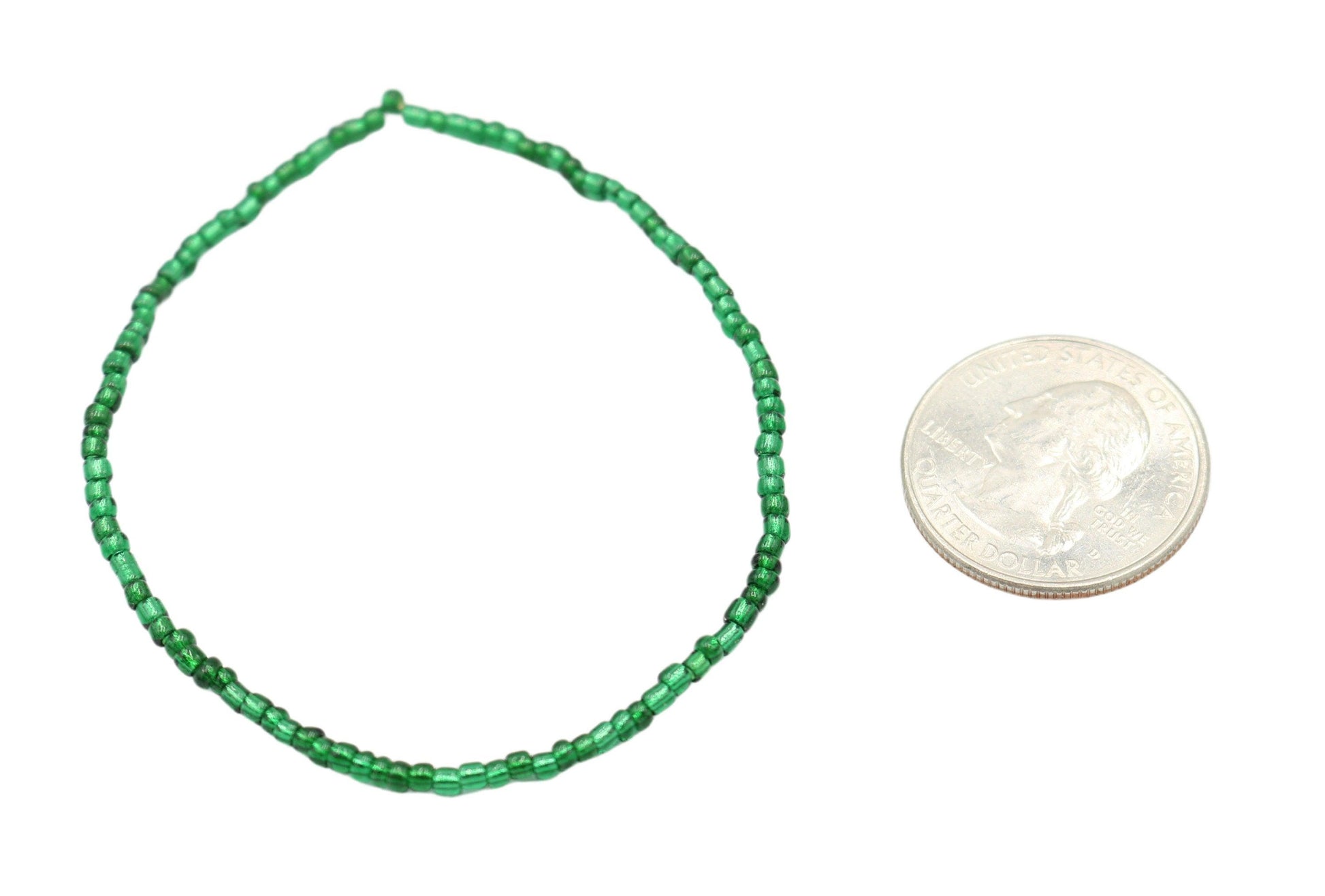 Dive Into the Emerald Sea Luck of the Irish Metallic Glass Inspired Emerald Green Stretch Bracelet - Monkeysmojo