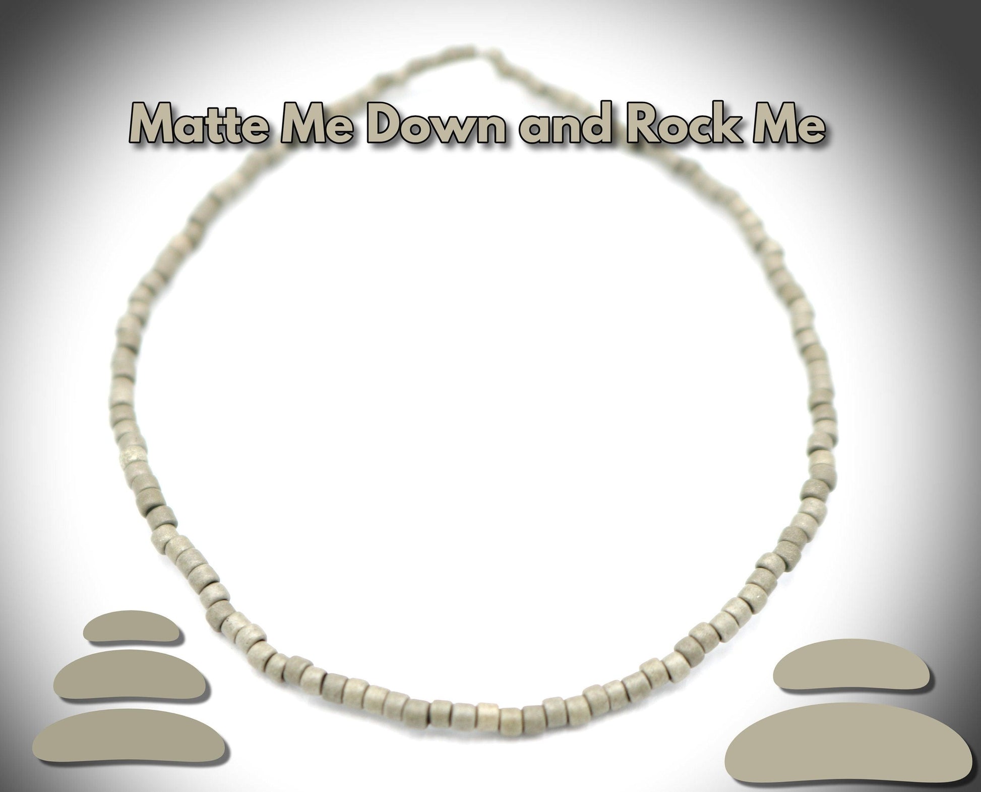 Matte Me Down and Rock Me Stunning Unique Japanese Miyuki Metallic Gray 2mm Seed Beads Stretch Bracelet - Gift 2022 - Monkeysmojo